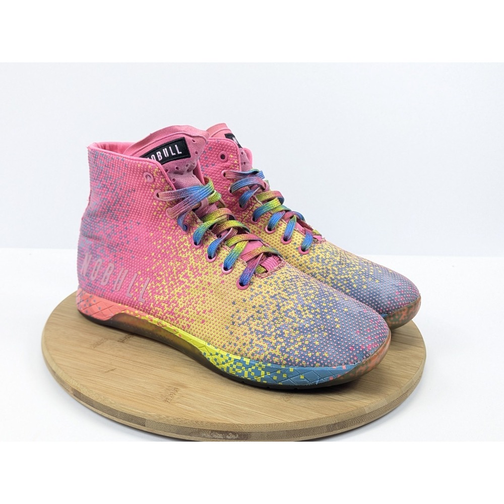 NoBull Outwork High Top Mens 10.5 Shoes Neon Glitch Training Gym Sneakers